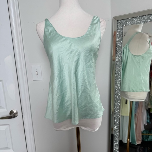 Victoria secret Mint Green Satin Women's Top mermaidcore fairy y2k coquette S - Picture 3 of 5